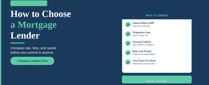 how to choose a mortgage lender western pa home buyer